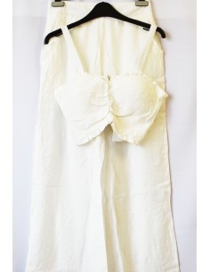 SET PANTALONI SI TOP ALB